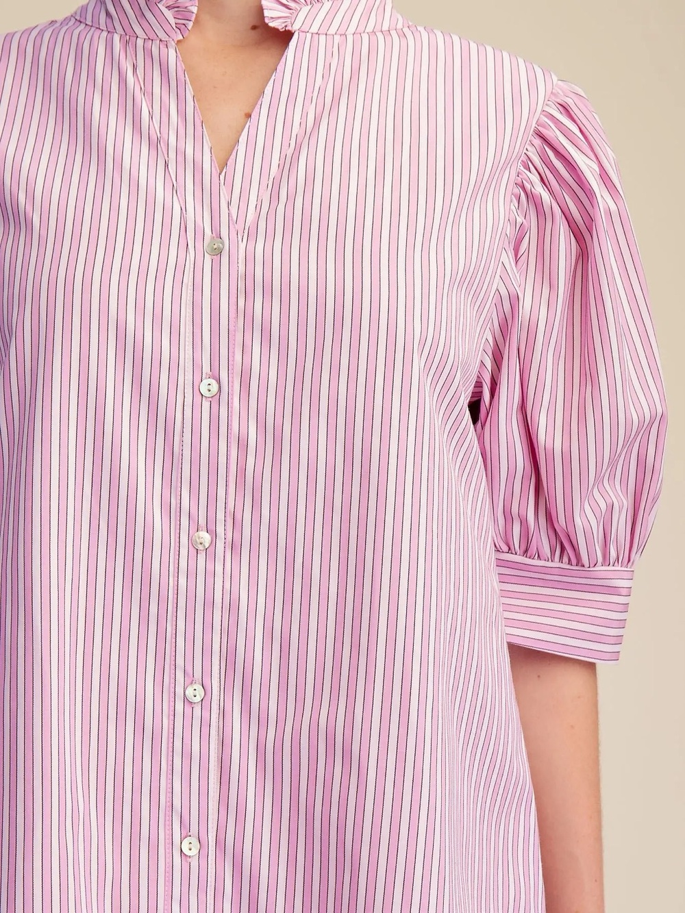 NWT Pink Stripe Popover Dress - Picture 3 of 4